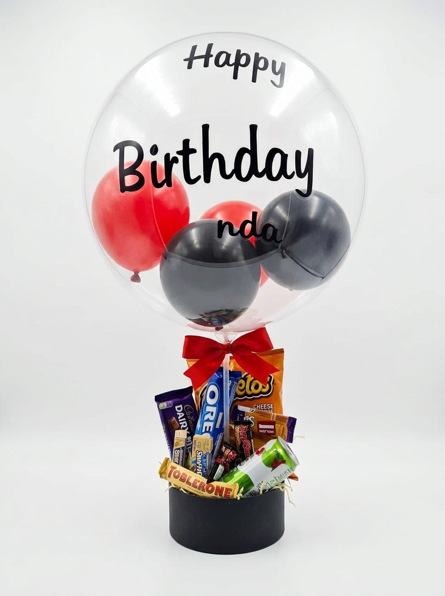 Red and black snack hamper